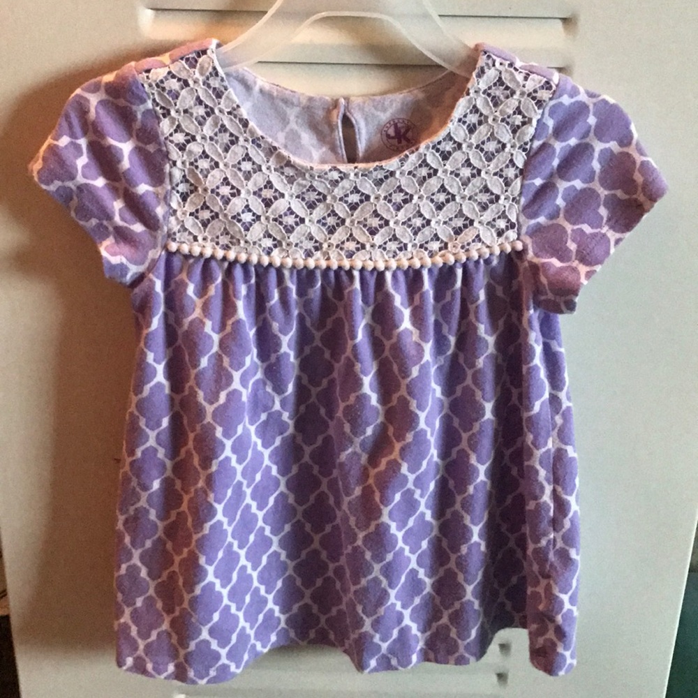 Toddler girls purple and lace